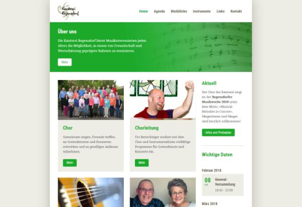 Website kantorei-regensdorf.ch